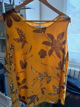 Camiseta Punt Roma Amarilla Estampada Talla XL