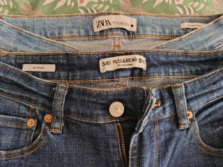 Lote 2 Vaqueros Zara y Pull&Bear Talla 34