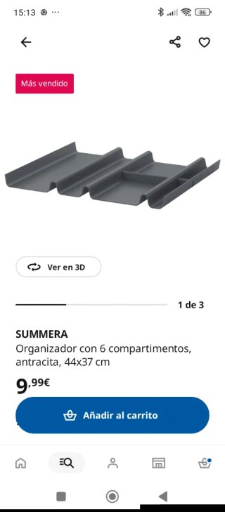 Organizador de cajón SUMMERA 6 compartimentos