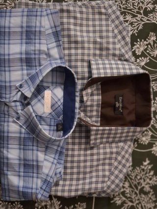 Lote de 2 camisas de cuadros talla L