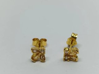 Pendientes de Abejitas Chapados en Oro