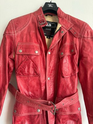 Chaqueta de Piel Belstaff Roja