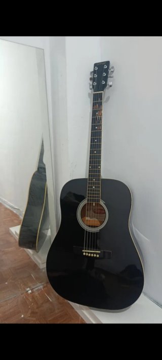 Guitarra Acústica Stagg Negra