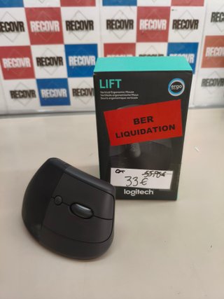 Ratón vertical ergonómico Logitech Lift, gris