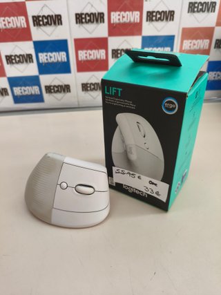 Ratón vertical ergonómico Logitech Lift para Mac, blanco