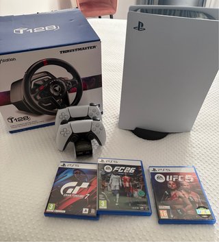 Sony PlayStation 5 con Volante y Juegos