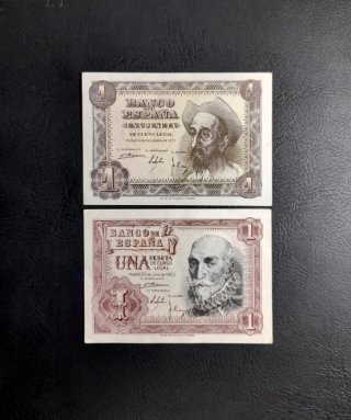 🇪🇸 Billetes 1 Peseta (1951 y 1953)