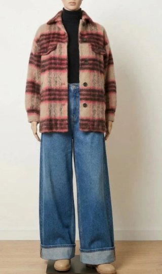 Abrigo de cuadros oversize Zara