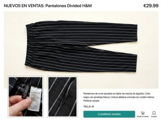 Pantalones Divided H&M Rayas Talla M