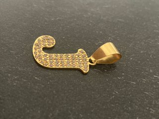 Colgante Letra J Oro 18k con Circonitas
