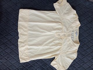 Blusa de manga corta beige talla 44