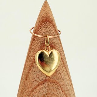 Colgante Corazón Oro 18K; 2,23g.