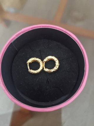 Pendientes Parfois Plata Baño Oro 18k