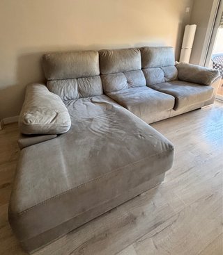 Sofá con Chaise Longue Gris
