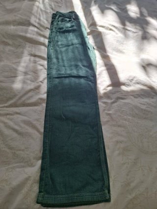 Pantalones Scalpers de pana verdes rectos
