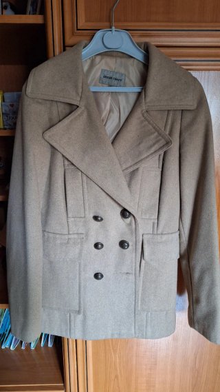 Chaquetón de paño beige Green Coast