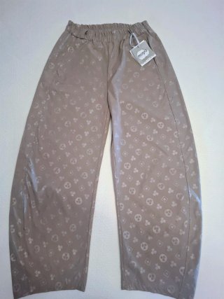 Pantalón Balloon Beige Estampado