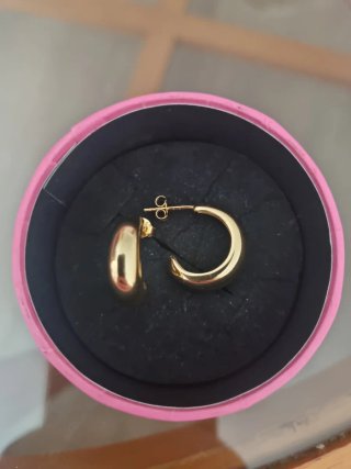 Pendientes Parfois Plata Baño Oro 18k