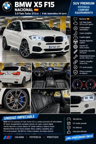 BMW X5 M Sport 3.0 Twin Turbo NACIONAL, GARANTÍA