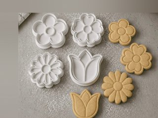 Conjunto de moldes con forma de flor