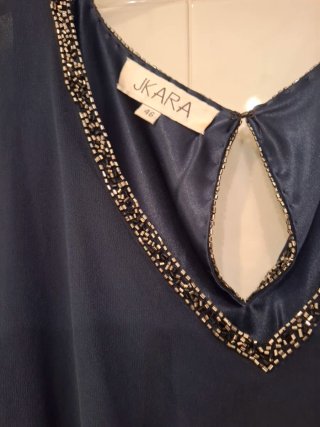 Vestido de fiesta azul marino JKARA
