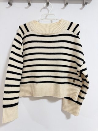 Jersey BROWNIE de rayas beige y negro - Talla XXS