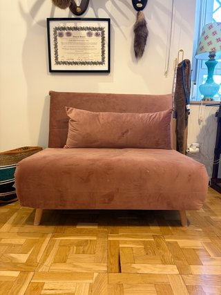 Sillón cama de terciopelo Maisons du Monde