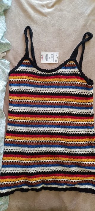 Vestido corto ganchillo Zara Talla M