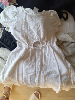 Vestido Blanco Texturizado