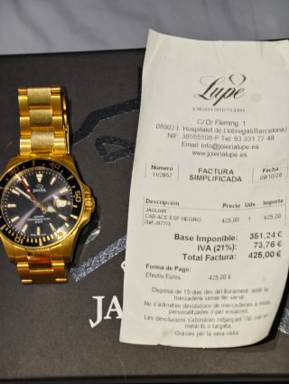 Reloj Jaguar Dorado y Negro