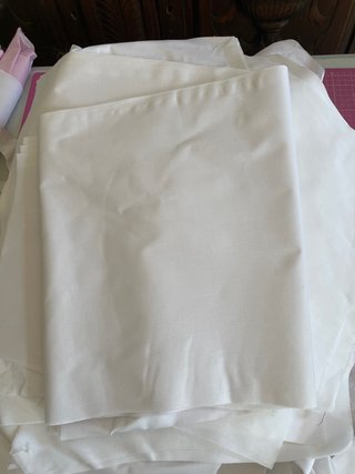 Retales de algodón blanco