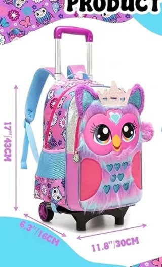 Mochila Escolar SIN CARRO y Diseño de Búho