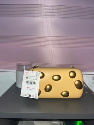 Bolso de mano Zara amarillo