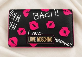 Cartera Love Moschino Negra y Rosa