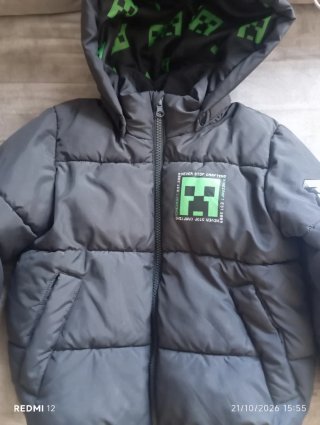 Plumífero Infantil Minecraft Negro