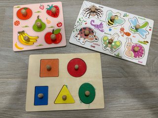 Set de 3 Puzzles de Madera para Bebés