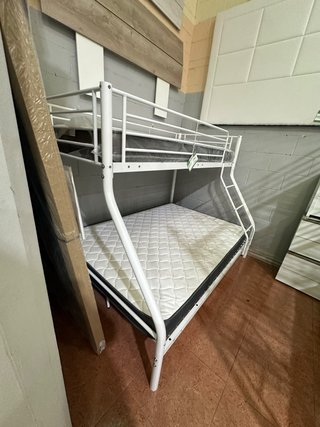 Litera Matrimonial Metálica Blanca