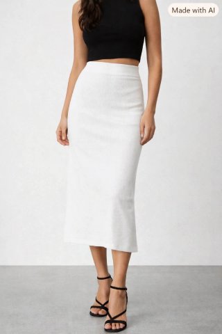 Falda Midi Blanca