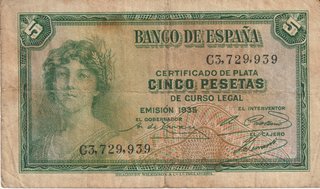 Certificado de Plata 5 Pesetas 1935