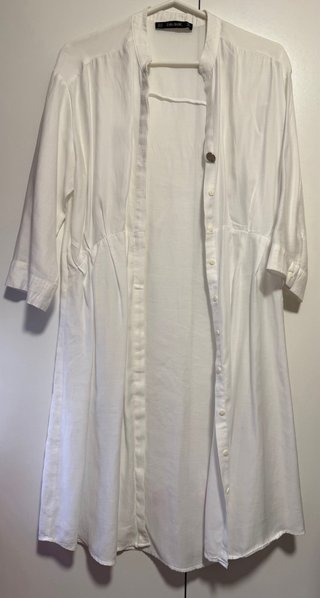 Camisa larga blanca Zara