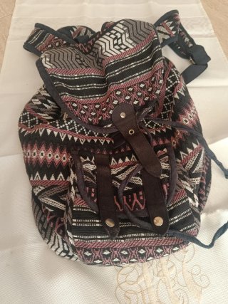 Mochila de Tela Estampada