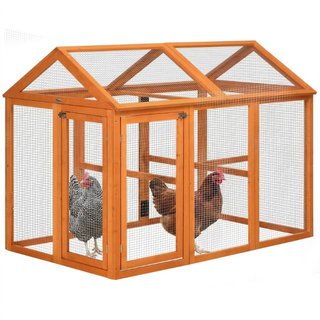 Jaula Gallinas Naranja Red Metal 140x88.5x106
