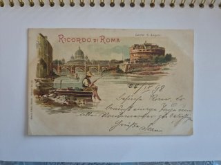 Antigua postal Ricordo di Roma (1898)