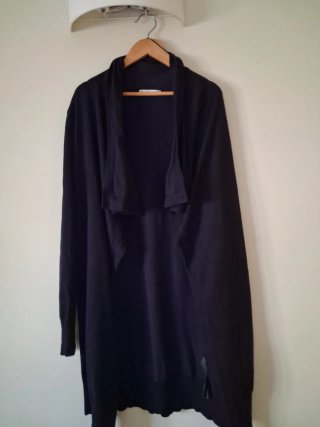 Chaqueta de punto azul marino