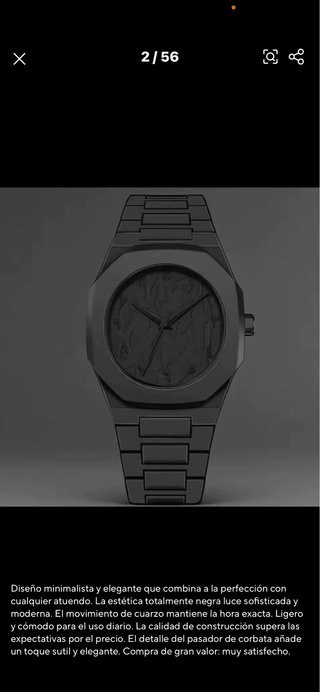 Reloj Minimalista Negro