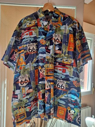 Camisa Manga Corta Estampado Route 66