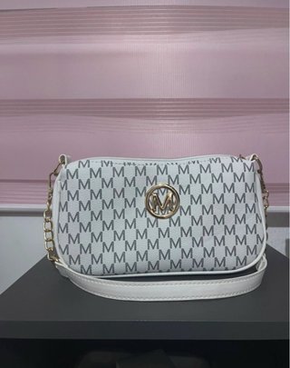 Bolso de hombro con estampado de letras