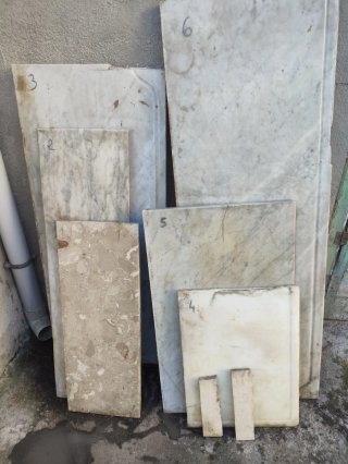 Lote de 7 Piezas de Mármol Antiguas