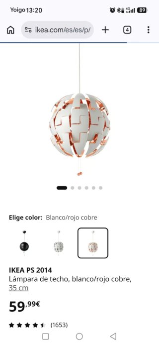 Lámpara de techo IKEA PS 2014