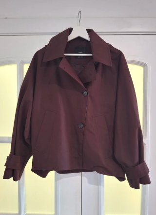 Chaqueta Mango Burgundy oversize